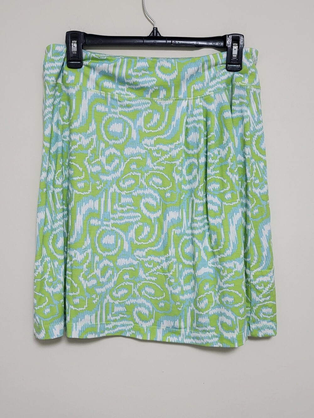 Title Nine Skirt Green Blue Print Sz M Beach Athleisure Tennis Preppy